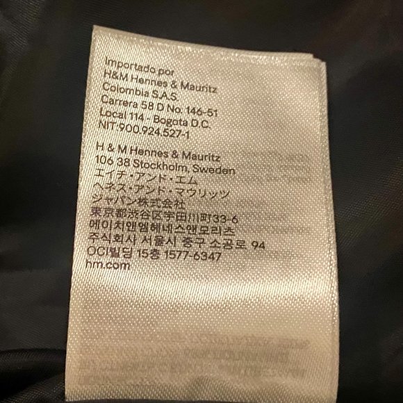 H&M | Mens Nylon-blend Navy Bomber Jacket | XL - Picture 8 of 8